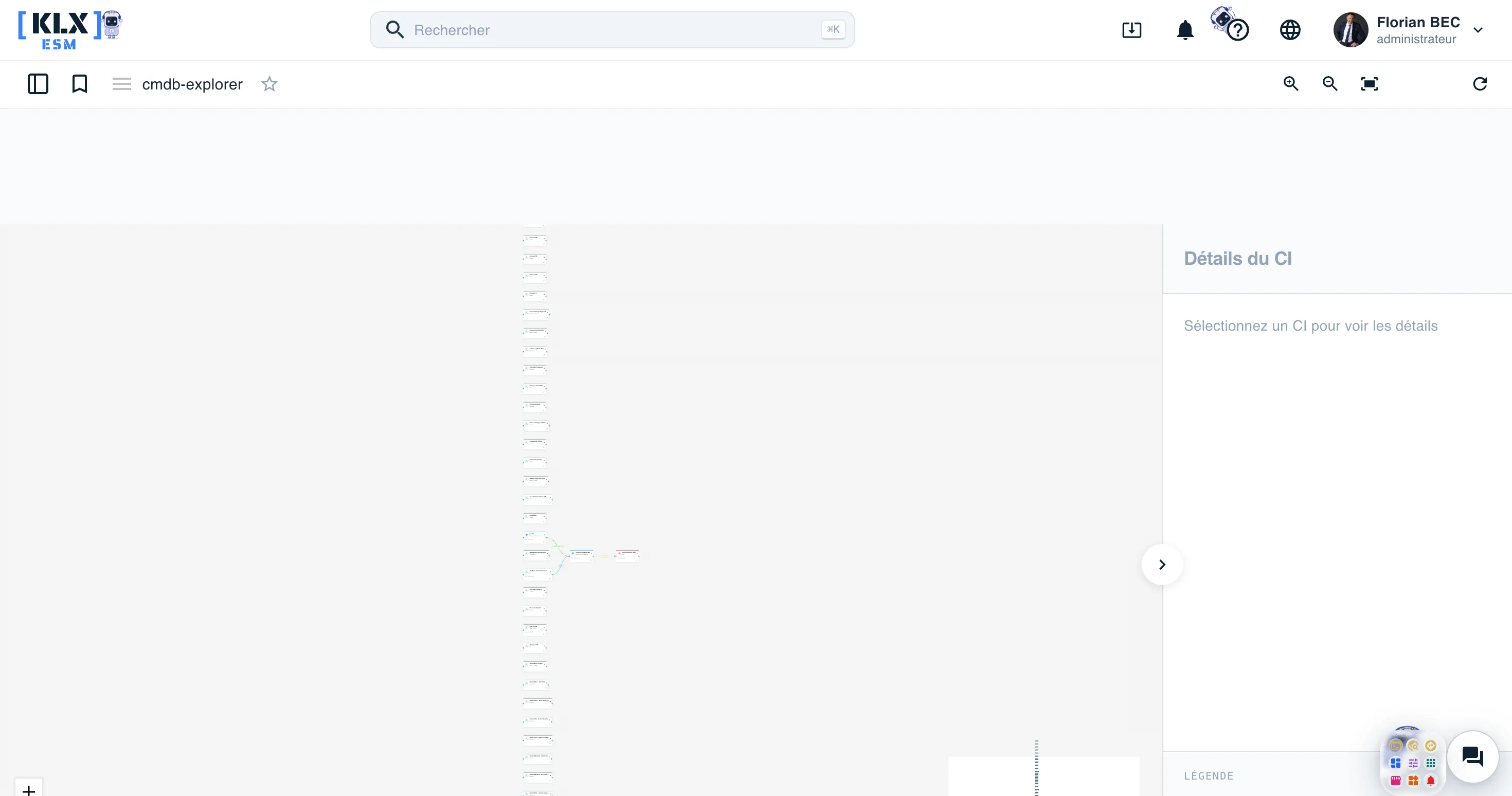 Fiche d’un élément de configuration dans KLX ESM